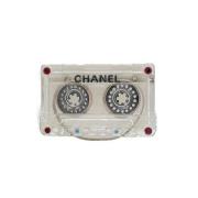 Chanel Vintage Pre-owned Tyg broscher Black, Dam