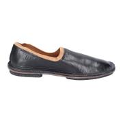 Moma Vintage läder slip-on loafers för kvinnor Black, Dam