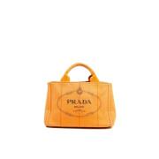 Prada Vintage Pre-owned Canvas prada-vskor Orange, Dam