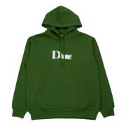 Dime Mtl Grön Oliv Hoodie med suddigt design Green, Herr