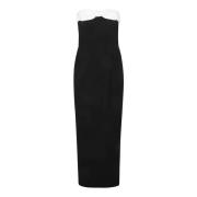 The New Arrivals Ilkyaz Ozel Svart Polyester Klänning Kollektion Black...