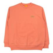 Dime Mtl Rosa Lera Logo Crewneck Tröja Pink, Herr