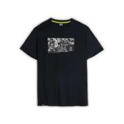 Munich Tryckt T-shirt Casual Stil Vintage Look Black, Herr