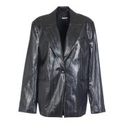 Rotate Birger Christensen Svart Coated Oversized Jacka Black, Dam