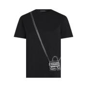 Karl Lagerfeld Svart T-shirt med väskdesign Black, Dam