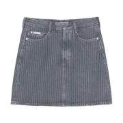 Marc O'Polo Vanlig denim minikjol Gray, Dam