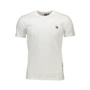 Sergio Tacchini Bomull Logo Broderad Kortärmad T-shirt White, Herr