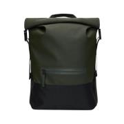 Rains Sportig Trail Rolltop Ryggsäck Green, Unisex