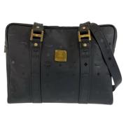 MCM Pre-owned Pre-owned Canvas axelremsvskor Black, Dam