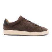 Hogan Brun läder sneakers borstad finish Brown, Herr