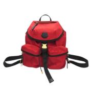 Moncler Pre-owned Pre-owned Canvas ryggsckar Red, Dam