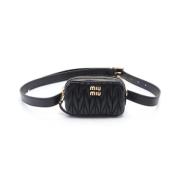 Miu Miu Pre-owned Pre-owned Tyg crossbodyvskor Black, Dam