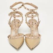 Valentino Vintage Pre-owned Tyg klackskor Beige, Dam