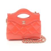 Chanel Vintage Pre-owned Tyg chanel-vskor Orange, Dam