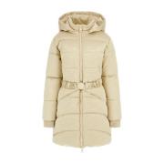 Guess Beige Dam Pufferjacka Beige, Dam