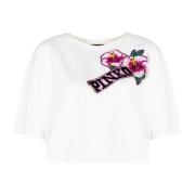 Pinko Elegant 3D Print T-Shirt White, Dam