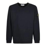 Stone Island Crewneck Sweatshirt Basic Style Blue, Herr