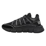 Versace Polyester sneakers Black, Herr