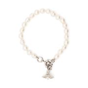 Vivienne Westwood Pärla Charm Kristall Smycken White, Dam