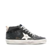 Golden Goose Italienska Mid Star Svarta Lädersneakers Black, Dam