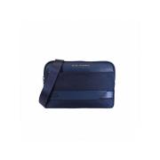 Piquadro Elegant Messenger Bags Collection Blue, Herr