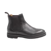 Henderson Svarta Läder Chelsea Boots Black, Herr