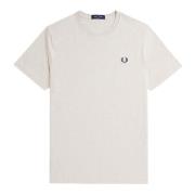 Fred Perry Broderad Logotyp Crew Neck T-shirt Beige, Herr