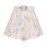 Zimmermann Elegant Nude Linne Sommar Shorts Multicolor, Dam