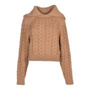 Patou Stiliga Sweaters Kollektion Brown, Dam