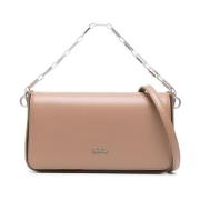 Calvin Klein Beige Kedja Axel Cross Body Väska Beige, Dam