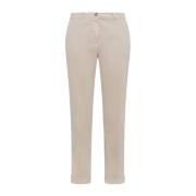 Seventy Samt Chino Byxor för Moderna Kvinnor Beige, Dam