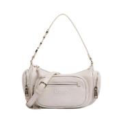 Liu Jo Champagne Hobo Väska med Metalllogo Beige, Dam