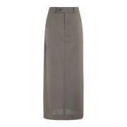 MM6 Maison Margiela Snygg Maxi Kjol för Kvinnor Gray, Dam