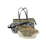 Coach Pre-owned Pre-owned Bomull handvskor Beige, Dam