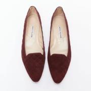 Manolo Blahnik Pre-owned Pre-owned Mocka lgskor Red, Dam