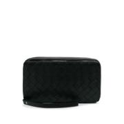 Bottega Veneta Vintage Pre-owned Laeder kuvertvskor Black, Dam