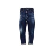 Dsquared2 Rivna Straight Leg Jeans Blue, Herr