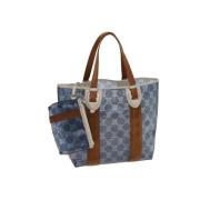 Celine Vintage Pre-owned Vinyl handvskor Blue, Dam