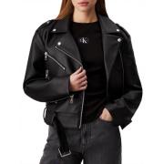 Calvin Klein Jeans Svart Biker Eco-Läderjacka Black, Dam