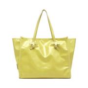 Gianni Chiarini Genomskinlig läderväska med vintageeffekt Yellow, Dam