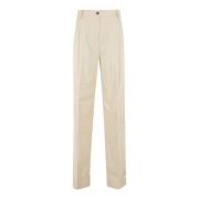 Maison Kitsuné Veckade Byxor Beige, Dam