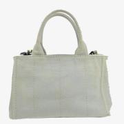 Prada Vintage Pre-owned Canvas prada-vskor Gray, Dam