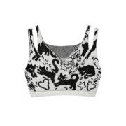 Twinset Jacquard Neve/Nero Top Bra Multicolor, Dam