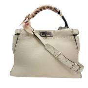 Fendi Vintage Pre-owned Laeder handvskor Beige, Dam