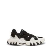 Balmain Gummibelagda Svarta Avslappnade Sneakers Black, Herr