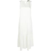 Lorena Antoniazzi Vit Tank Ärmar Casual Midi Klänning White, Dam