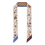 Salvatore Ferragamo Sidenscarf med tryck Multicolor, Dam