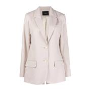 Joseph Casual Beige Blazer Bomull Elastan Beige, Dam