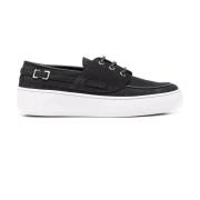 Sergio Rossi Svarta läder låga sneakers Black, Dam