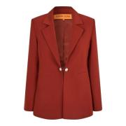 Stine Goya Bordeaux Classic Fit Blazer Red, Dam